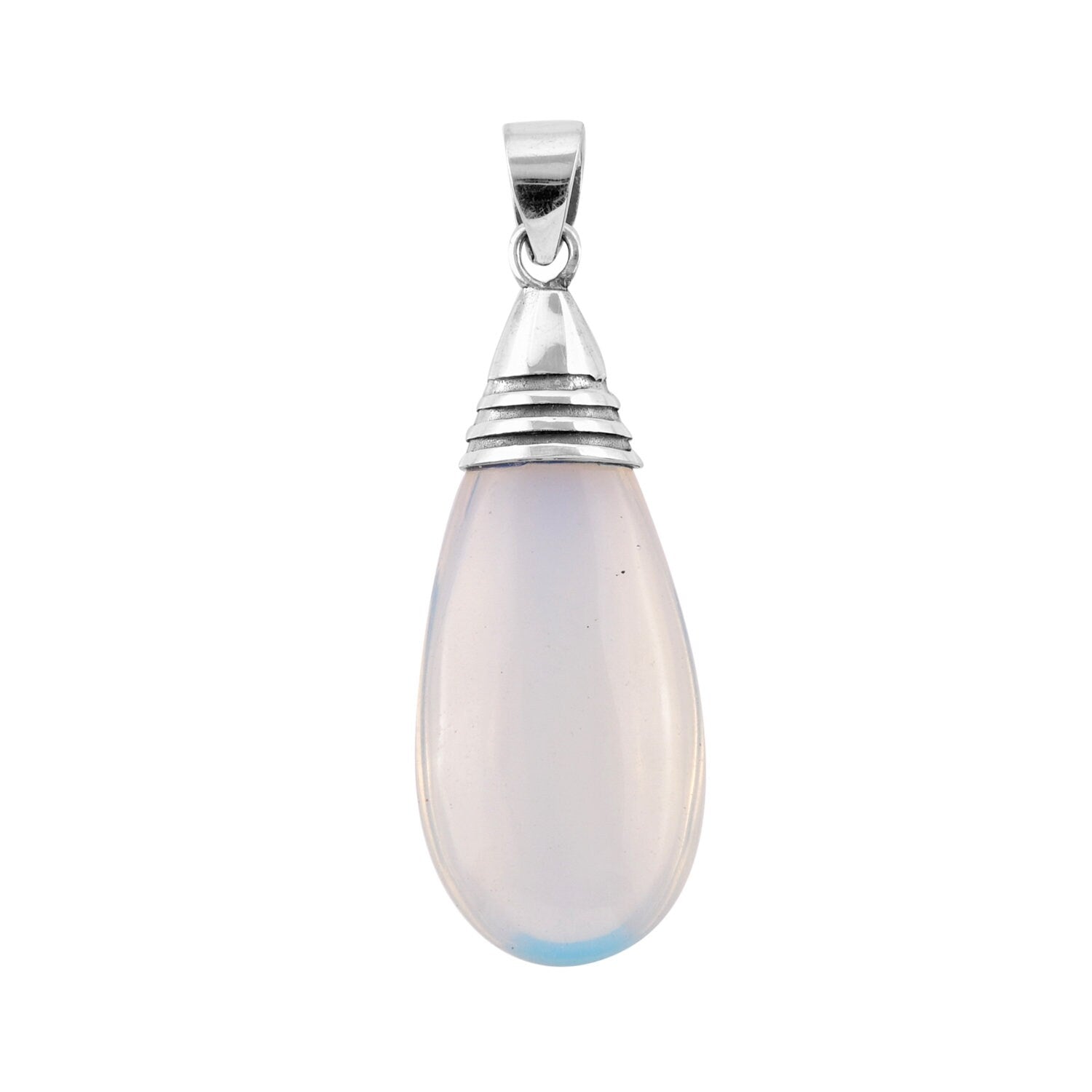 Classic Artisan Crafted OPALITE Synthetic OPAL Pendant in 925 Sterling Silver