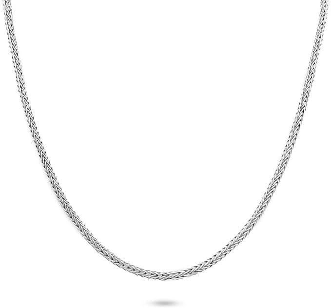 Handmade SNAKE CHAIN NECKLACE 3 mm in Solid 925 Sterling Silver Bali Tulang Naga