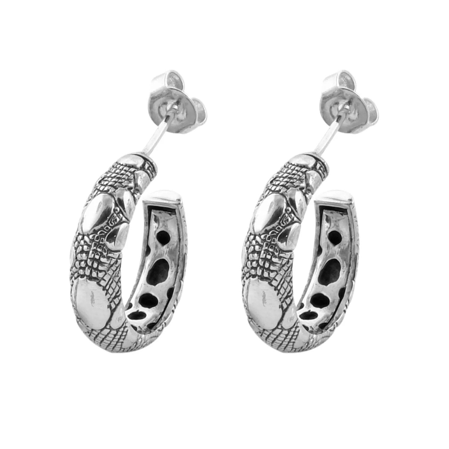 DESIGNER HOOP Earrings in SOLID 925 Sterling Silver