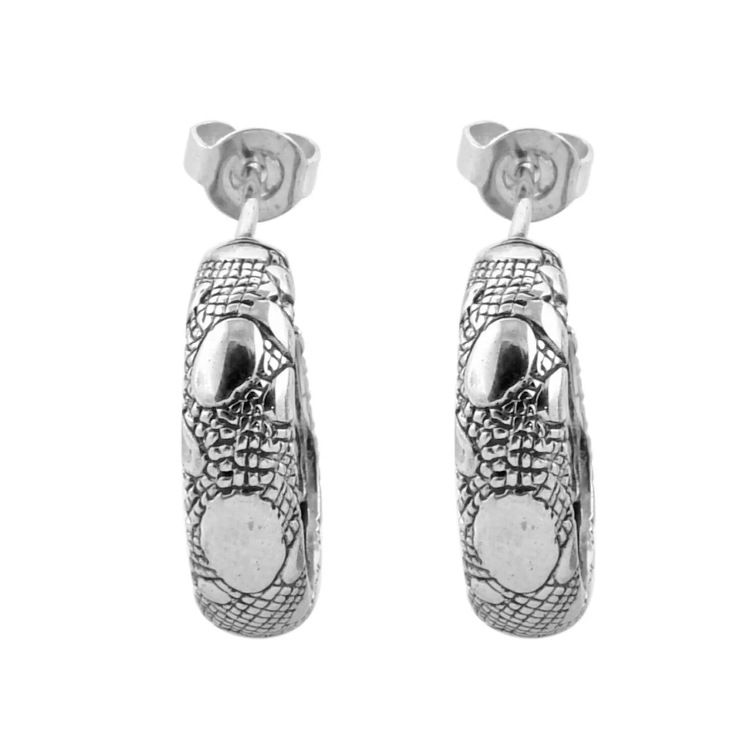 DESIGNER HOOP Earrings in SOLID 925 Sterling Silver