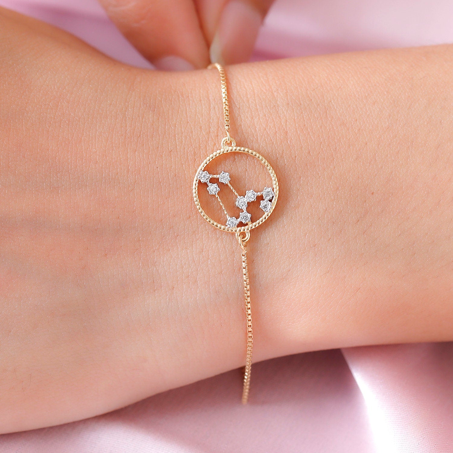 Genuine Leo Constellation 925 Silver Bracelet | Star Sign Bracelet | Astrology bracelet | Zodiac Bracelet for Women | Gift for her