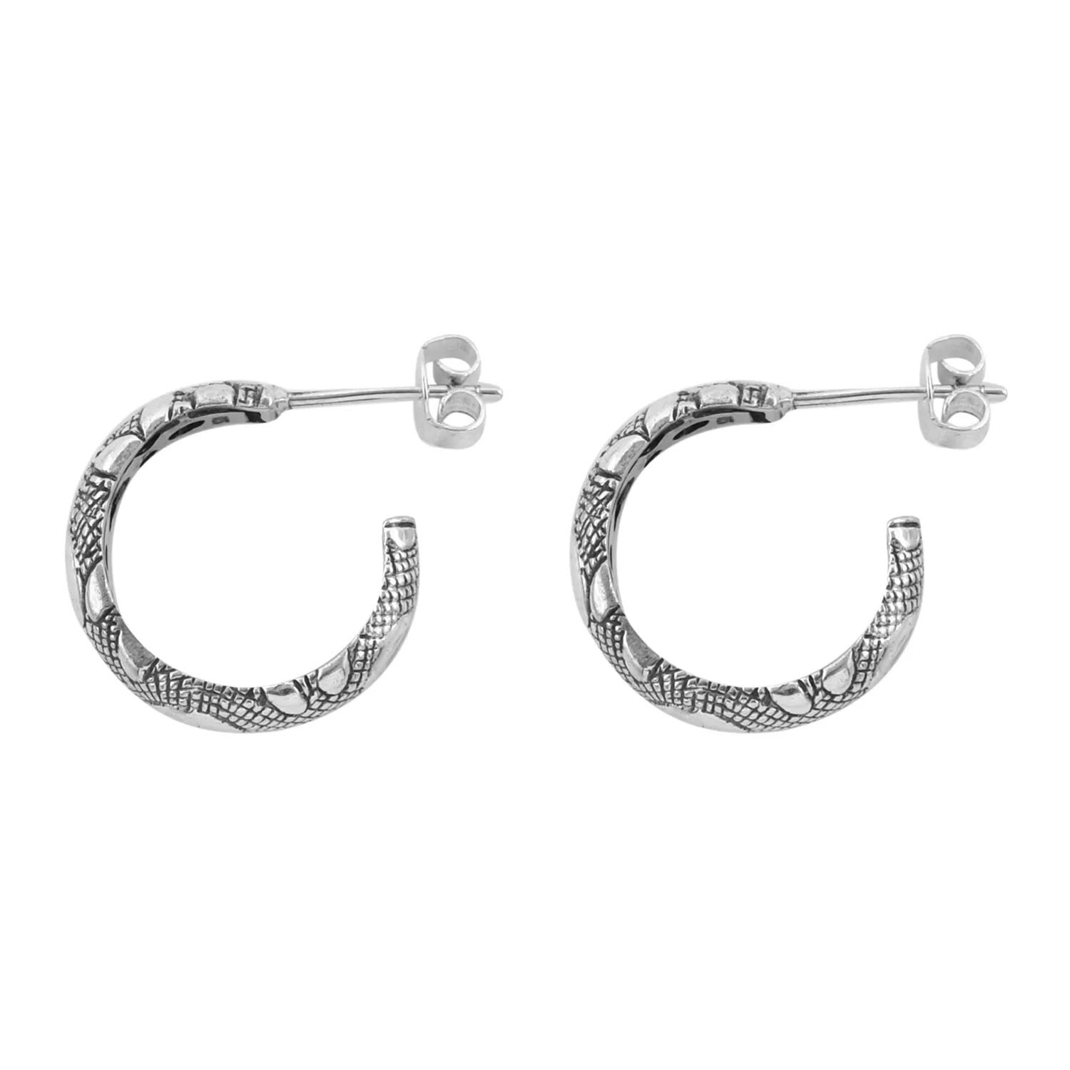 DESIGNER HOOP Earrings in SOLID 925 Sterling Silver