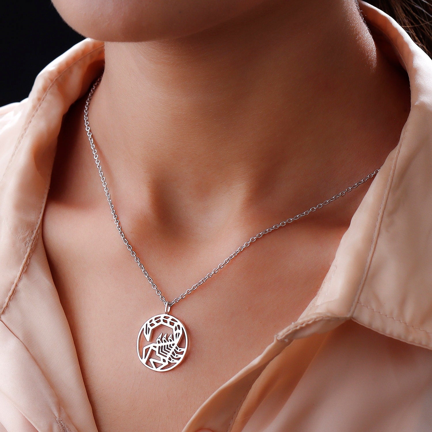 Genuine Scorpio Zodiac Necklace for Men & Women| Horoscope Astrology Necklace| 925 Silver| Star Sign Necklace| Birthday Gift| Constellation