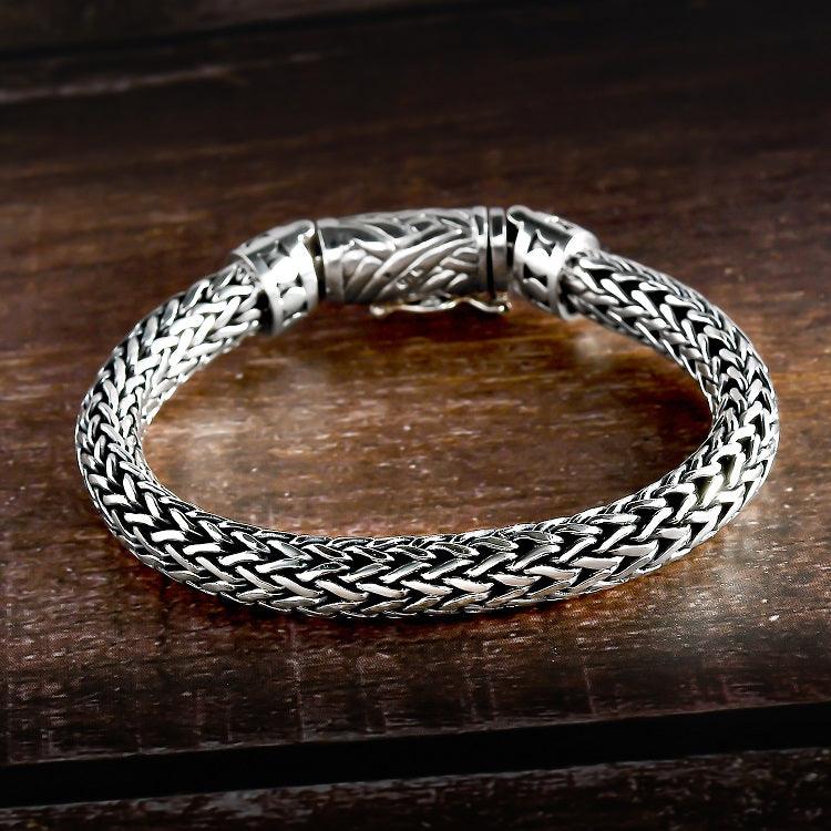 BALI Handmade Solid 925 Sterling Silver Snake Chain Bracelet - Inspiring Jewellery