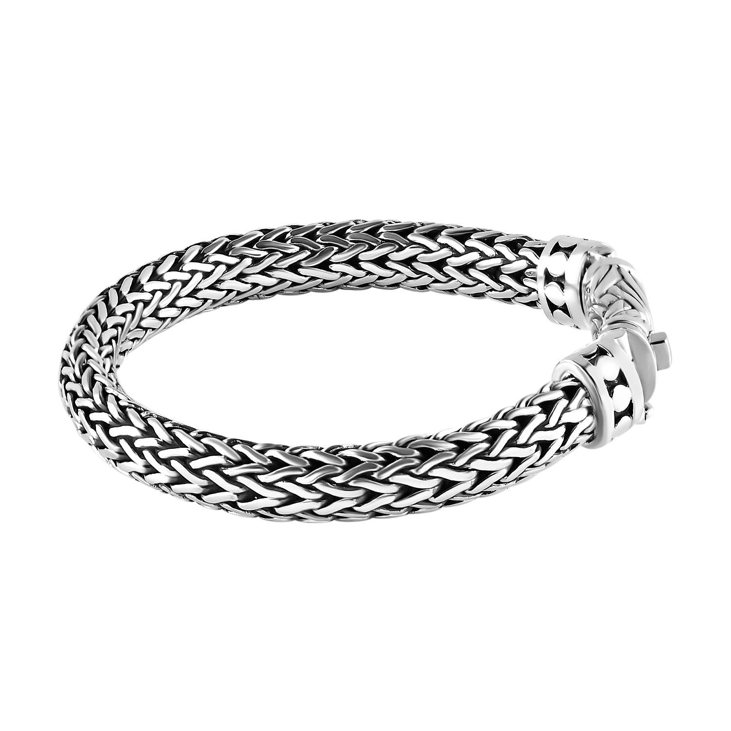 BALI Handmade Solid 925 Sterling Silver Snake Chain Bracelet - Inspiring Jewellery