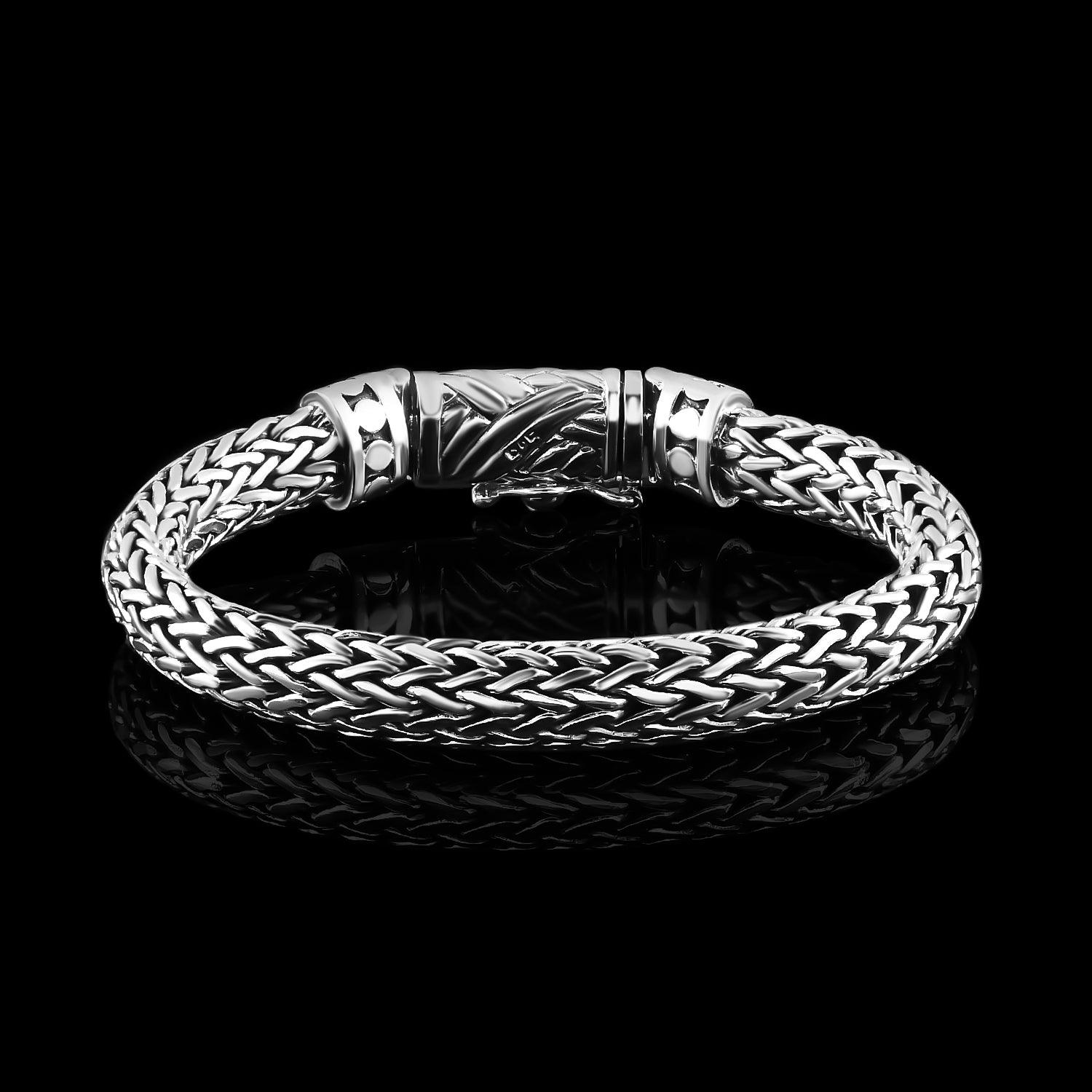 BALI Handmade Solid 925 Sterling Silver Snake Chain Bracelet - Inspiring Jewellery