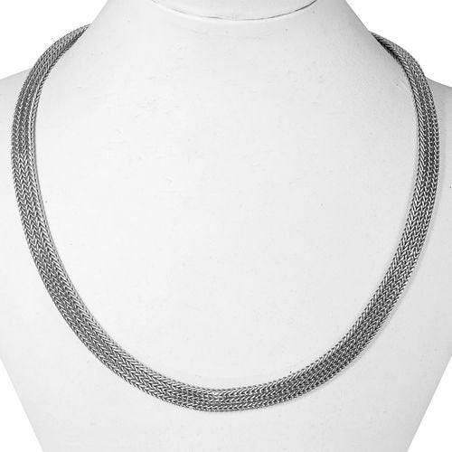 Balinese 3 Row SNAKE Chain COLLAR Necklace 925 Sterling Silver - Inspiring Jewellery