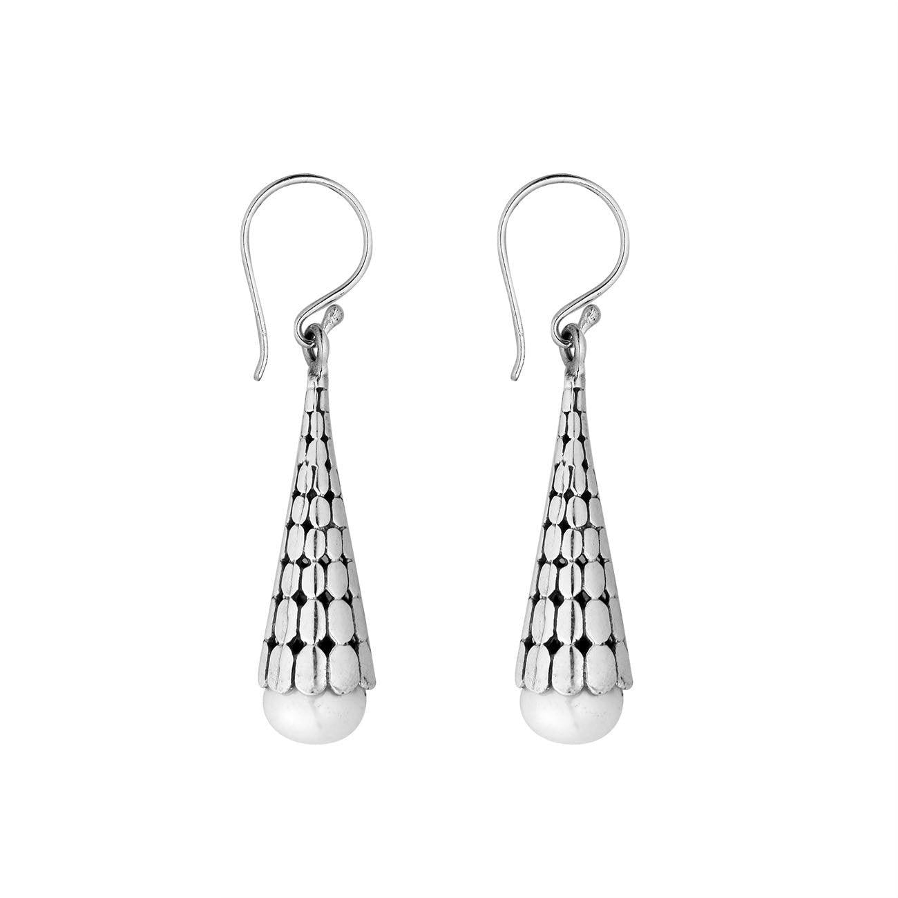 Sterling Silver Fresh Water Pearl Drop Earrings - Inspiring Jewellery