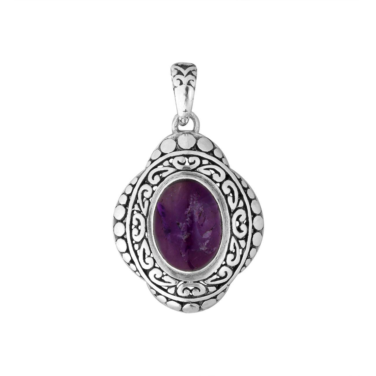 Handmade Amethyst Gemstone Pendant in Sterling Silver - Inspiring Jewellery