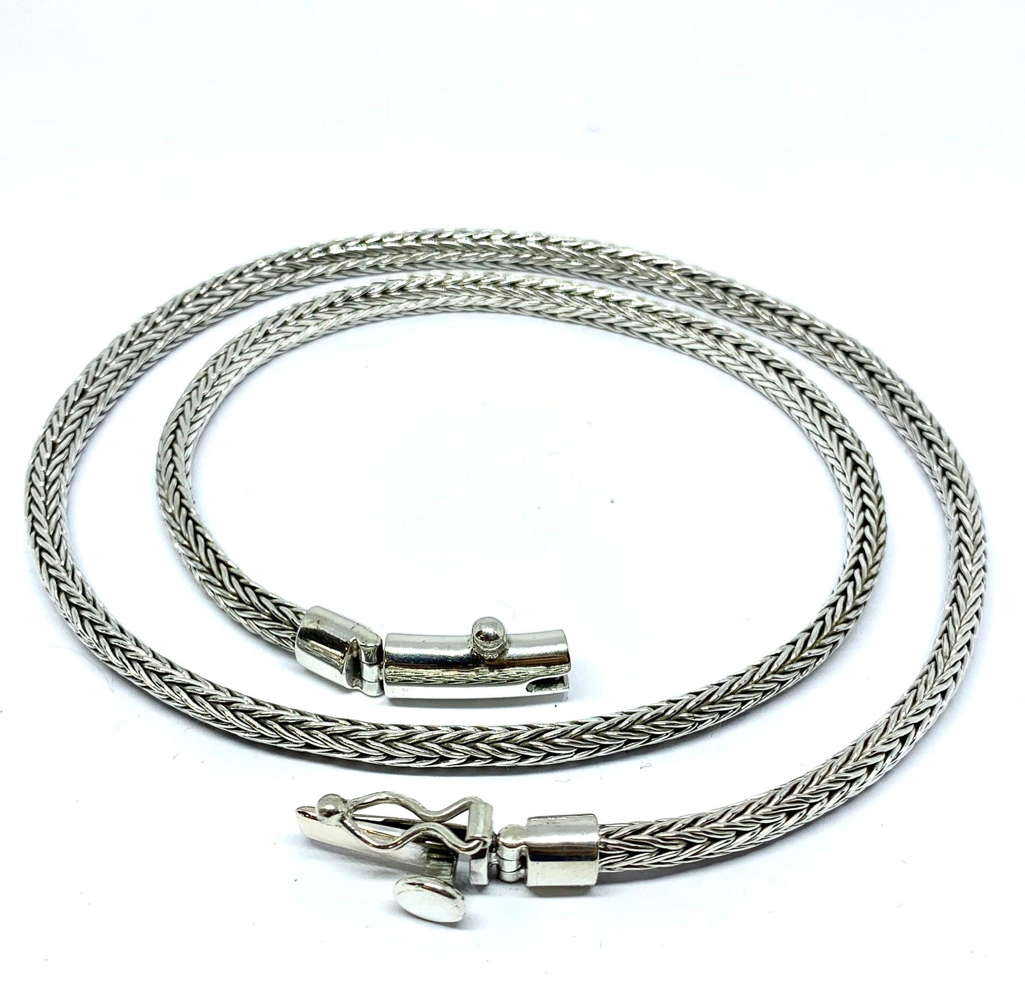 Balinese Handmade Solid Sterling Silver SNAKE Chain Necklace 4mm 18" 20" 24" - Inspiring Jewellery