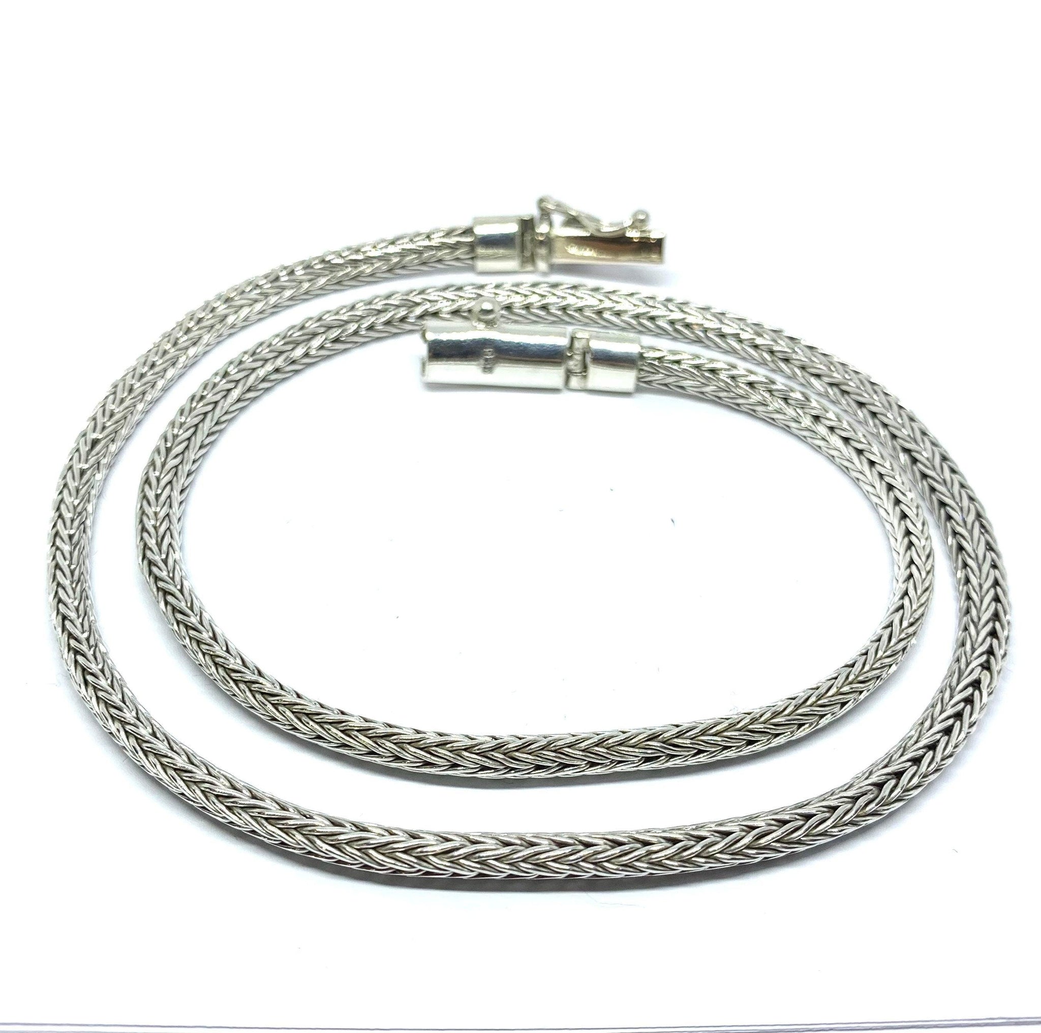 Balinese Handmade Solid Sterling Silver SNAKE Chain Necklace 4mm 18" 20" 24" - Inspiring Jewellery