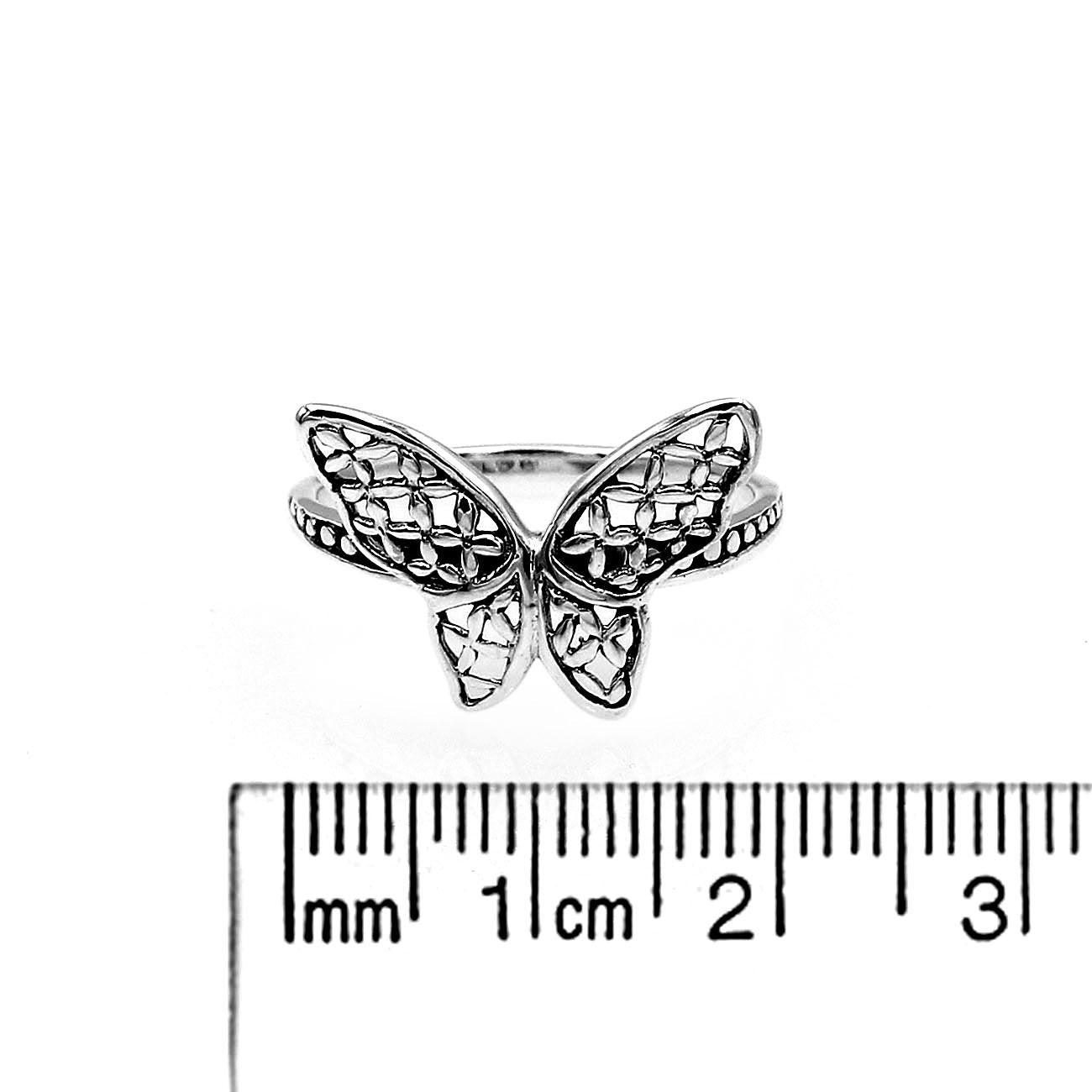 Handmade Butterfly Luck Hope Ring in 925 Sterling Silver Size L , M , N , O , P , Q - Inspiring Jewellery