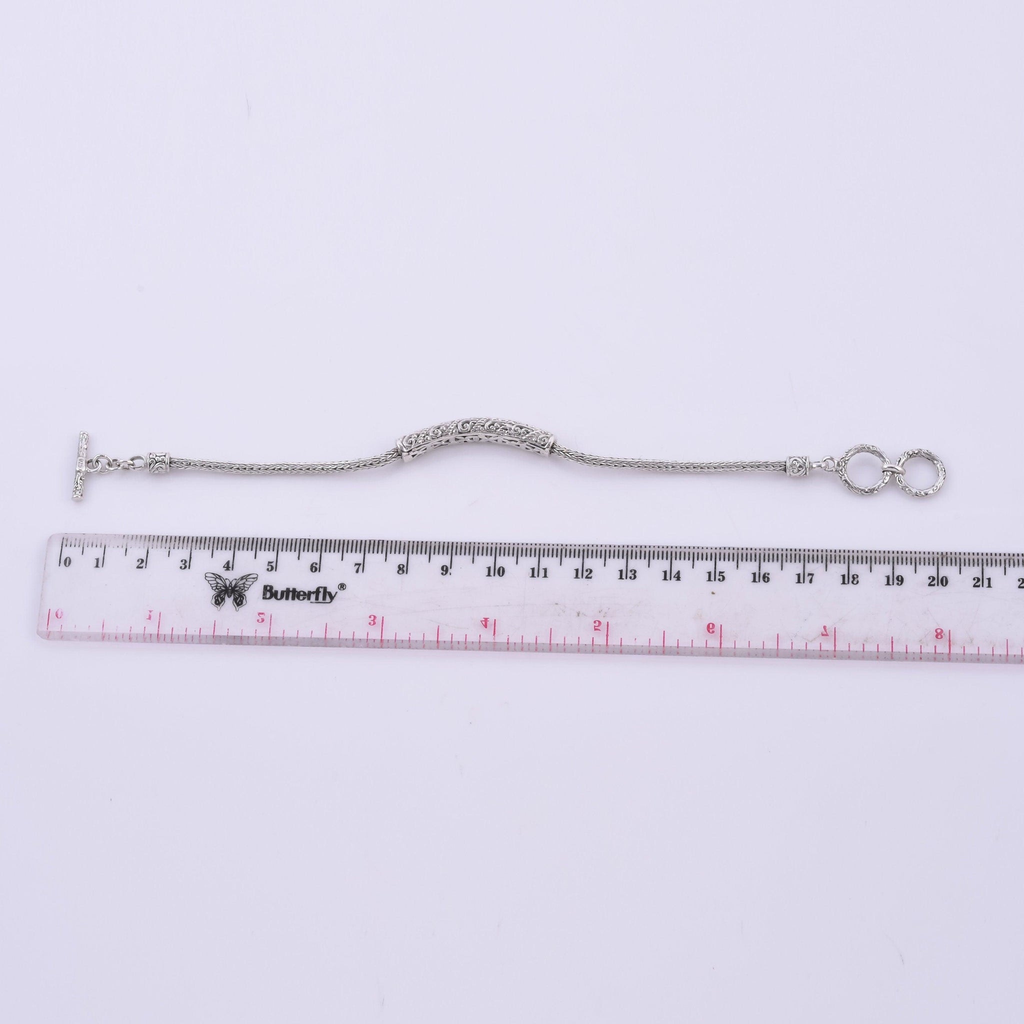Handmade Designer TAG Bar Bracelet in Solid 925 Sterling Silver 12 grams 7-7.5 Inches - Inspiring Jewellery