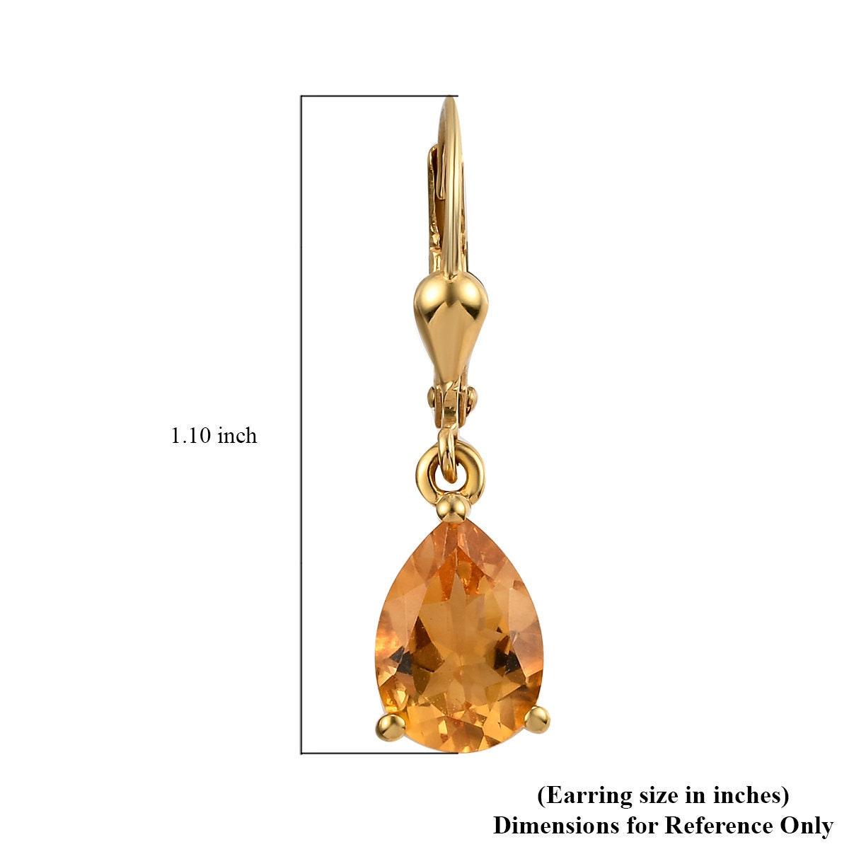 Genuine outlet citrine dangle earrings