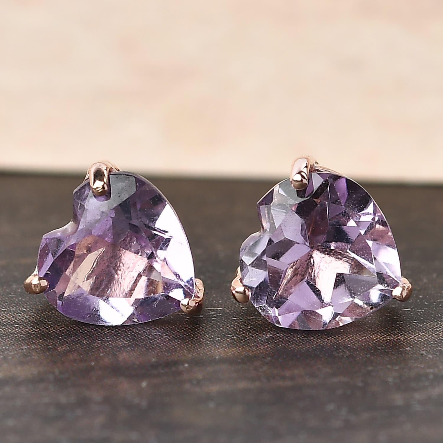 Amethyst Gemstone Boutique Earrings in Silver store and Pink Sapphire