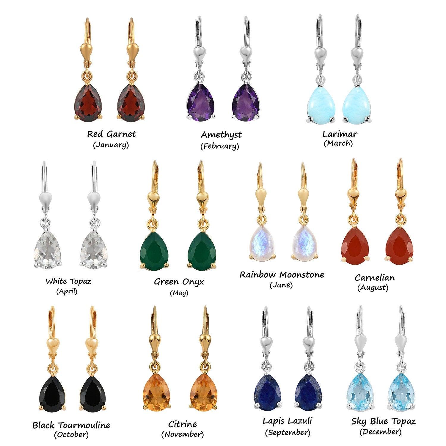 White Topaz dangle earrings , 925 Sterling Silver , April birthstone , Topaz Lever back Earring, Teardrop Earrings by Inspiring Jewellery - Inspiring Jewellery