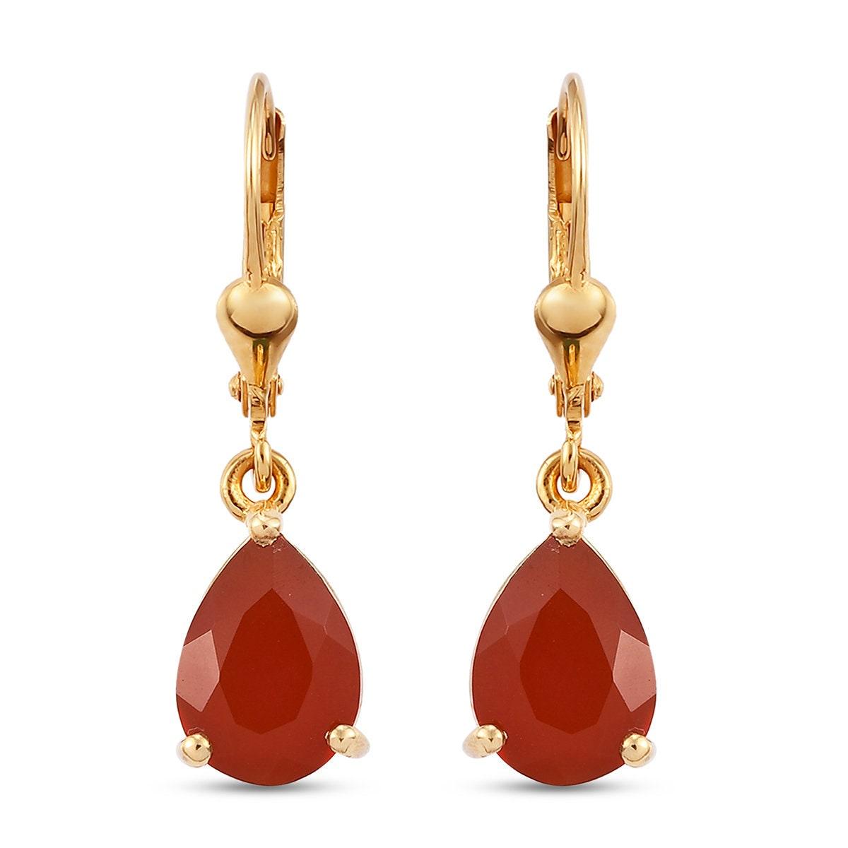 Red Carnelian and Sterling store Silver Chandelier Earrings