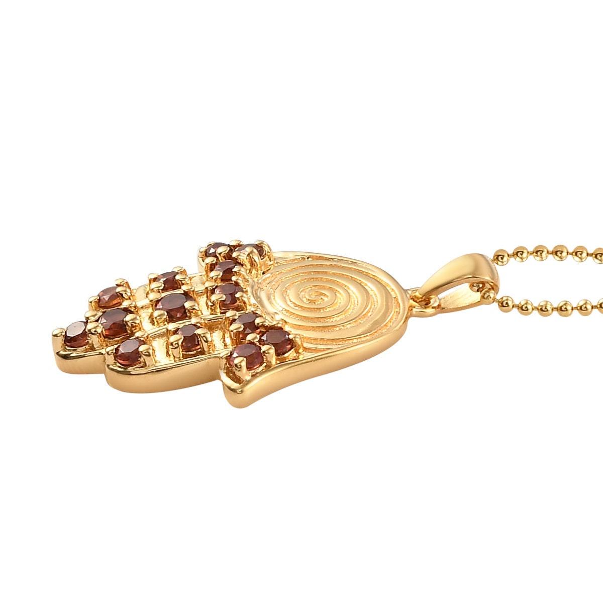 LIV 18k Gold Sterling Silver .925 high quality Multi Sapphire Large Hand Hamsa Design Necklace