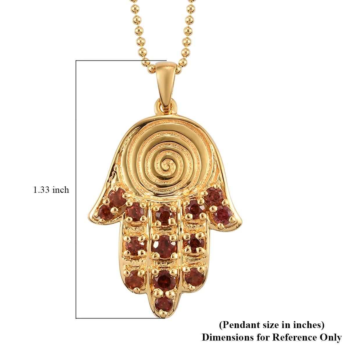 LIV 18k shops Gold Sterling Silver .925 Multi Sapphire Large Hand Hamsa Design Necklace