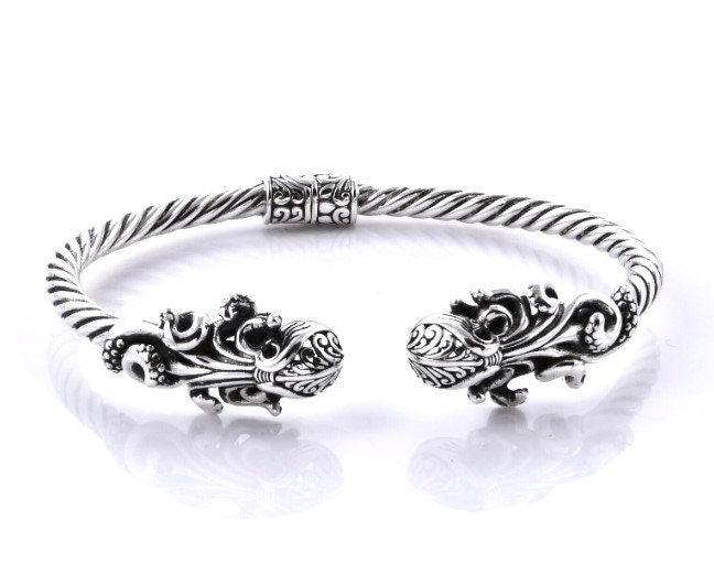 OCTOPUS BANGLE in Solid 925 Sterling Silver Hinge Adjustable - 22 Grams - Inspiring Jewellery