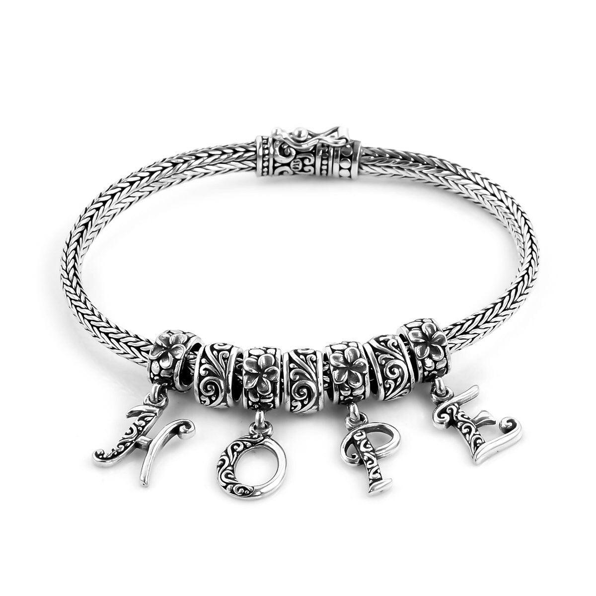 HOPE Charm Snake Chain Bracelet Inspiring Bracelet in Solid 925 Sterling Silver - Inspiring Jewellery - Inspiring Jewellery